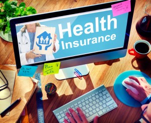 Health insurance search on a computer