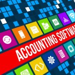 Accounting software concept image with technology icons