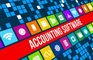 Accounting software concept image with technology icons 
