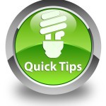 Quick tips (bulb icon) glossy green round button