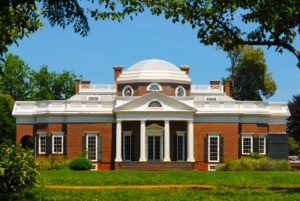 picture of Monticello, Thomas Jefferson's home in Virgnia